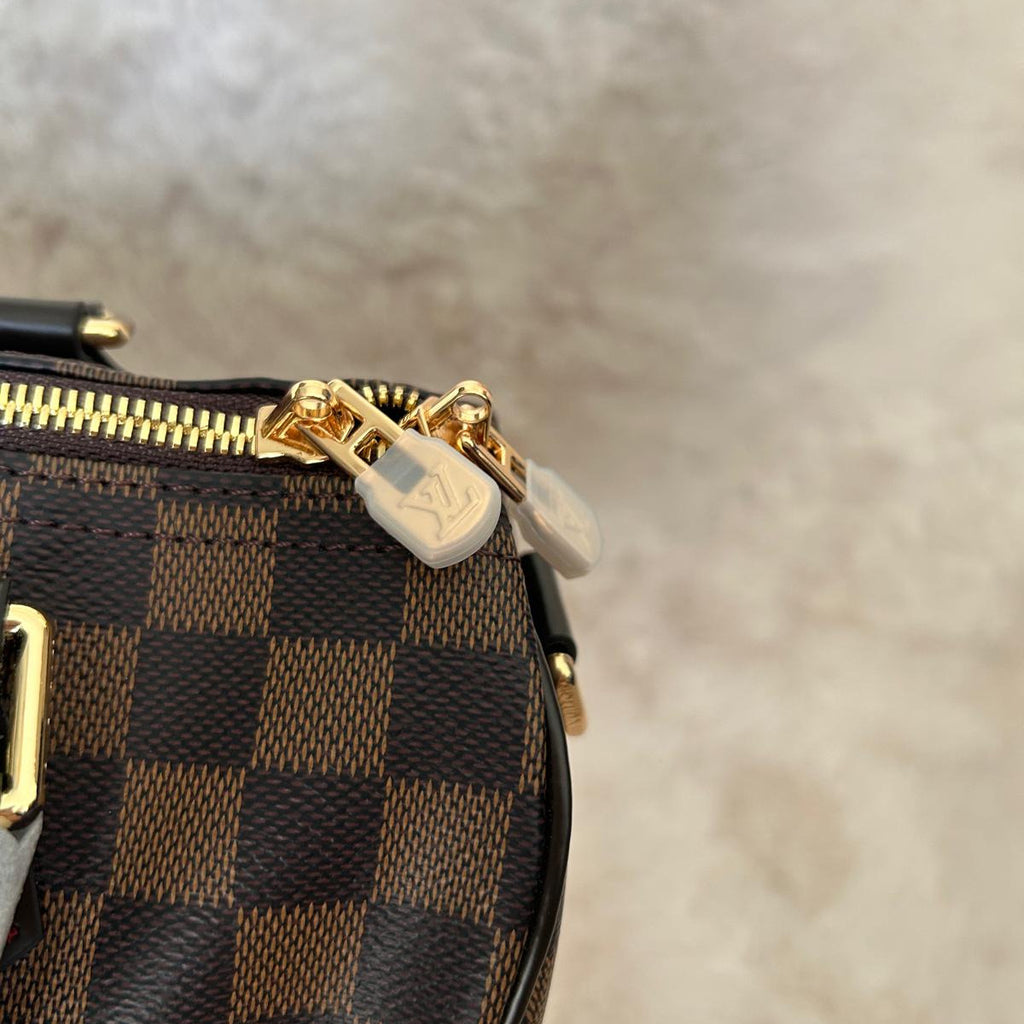 Sac à main bandoulière monogramme beige et marron — Taille M