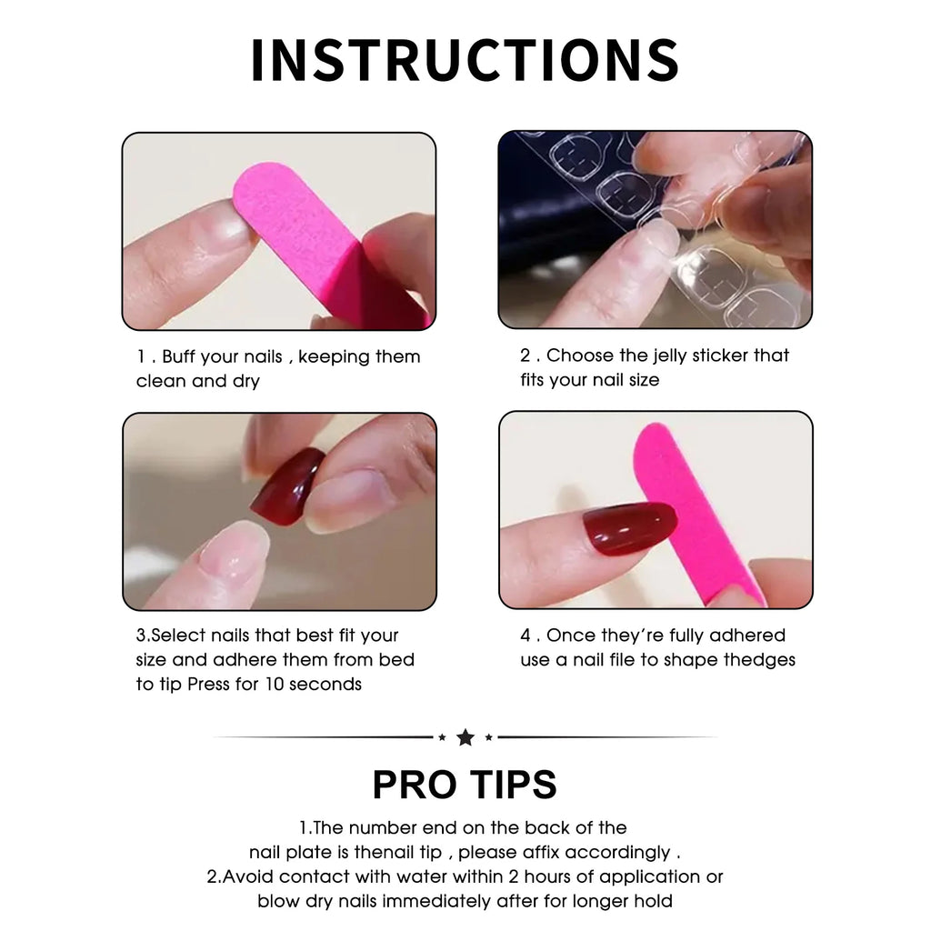 Faux ongles à pression Ovale Court Carpes Koï Dorées Style Chinois - Faits main (Lot de 10)