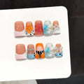 Faux ongles à pression Duck Moyen Spicy Girl Duckbill Caractère Audacieux - Faits main (Lot de 10)