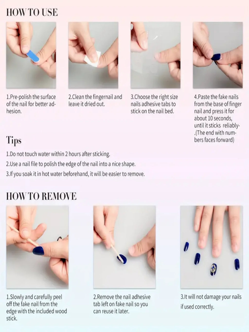 Faux ongles à pression Duck Moyen Coccinelle Fleurs Vent Doux Printanier - Faits main (Lot de 10)